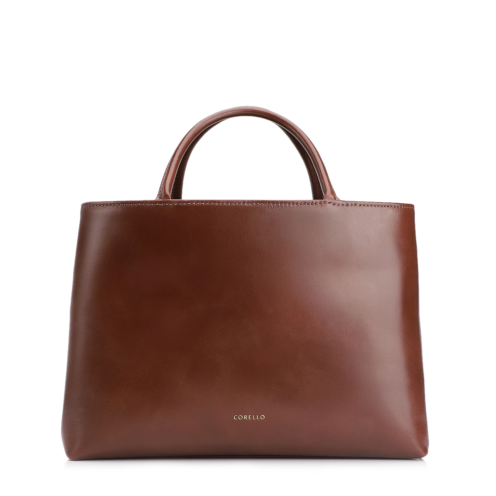 Bolsa Tote Tressê Couro Marrom Escuro