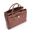Bolsa Tote Tressê Couro Marrom Escuro - imagem 4