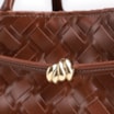 Bolsa Tote Tressê Couro Marrom Escuro - imagem 7
