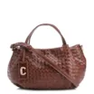Bolsa Tote Tressê Couro Marrom Escuro - imagem 1