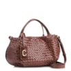 Bolsa Tote Tressê Couro Marrom Escuro - imagem 2