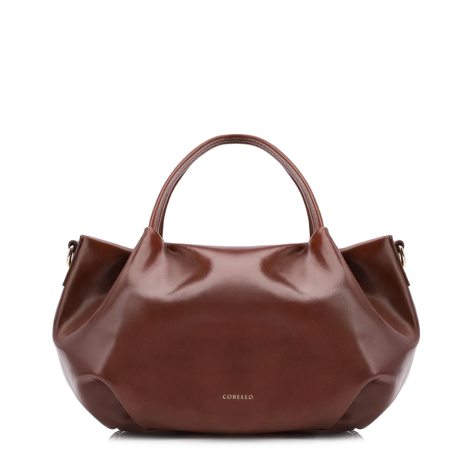 Bolsa Tote Tressê Couro Marrom Escuro