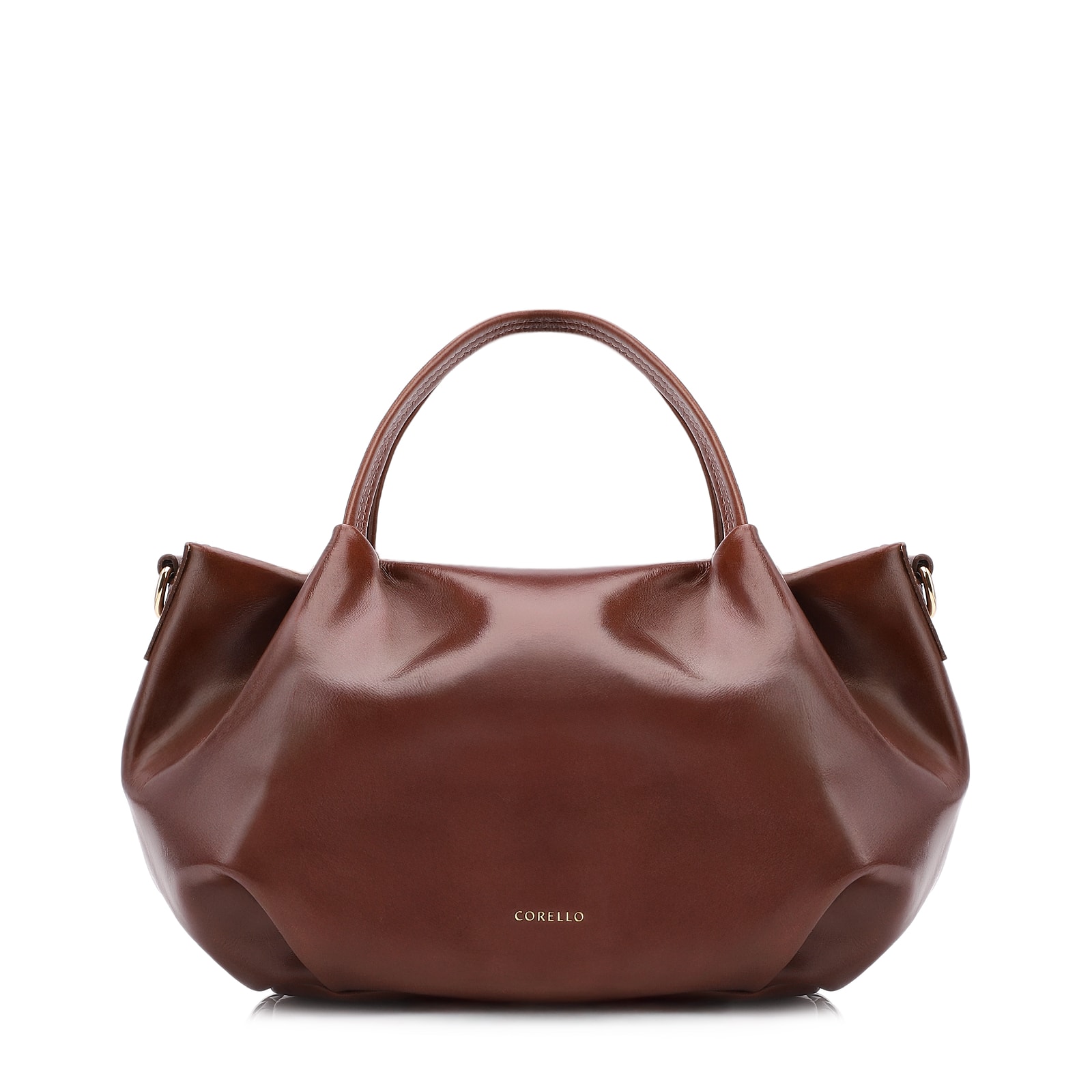 Bolsa Tote Tressê Couro Marrom Escuro