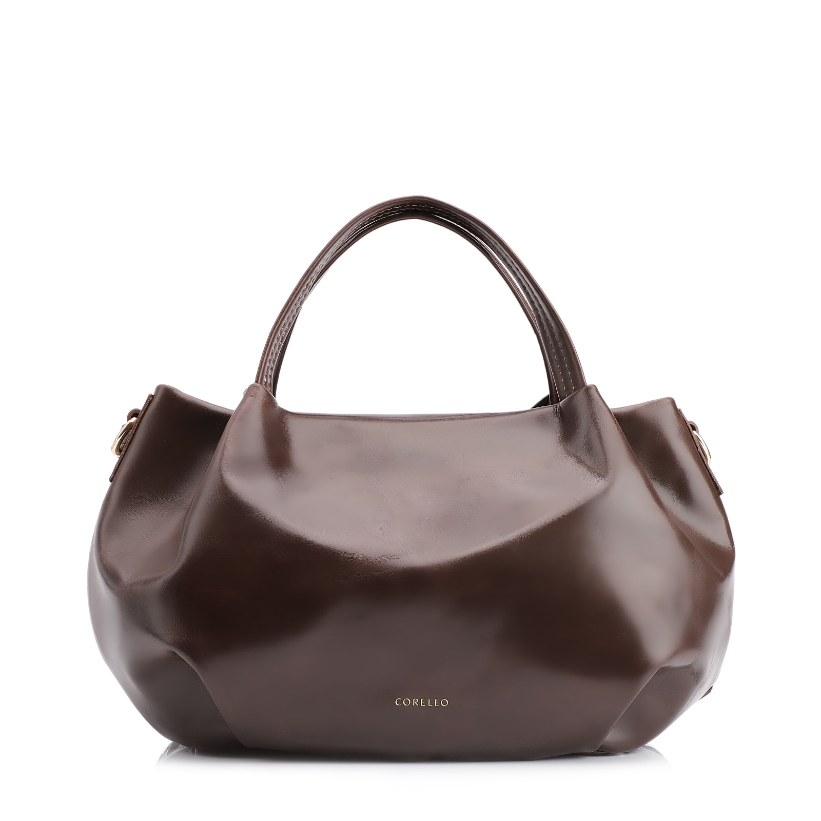 Bolsa Tote Tressê Couro Marrom Escuro