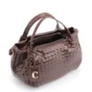 Bolsa Tote Tressê Couro Marrom Escuro - imagem 4