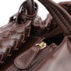 Bolsa Tote Tressê Couro Marrom Escuro - imagem 5