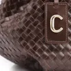 Bolsa Tote Tressê Couro Marrom Escuro - imagem 7
