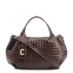 Bolsa Tote Tressê Couro Marrom Escuro - imagem 1