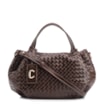 Bolsa Tote Tressê Couro Marrom Escuro - imagem 1