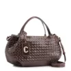 Bolsa Tote Tressê Couro Marrom Escuro - imagem 2