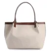 Bolsa Tote Tressê Couro Marrom/Linho Off White - imagem 3