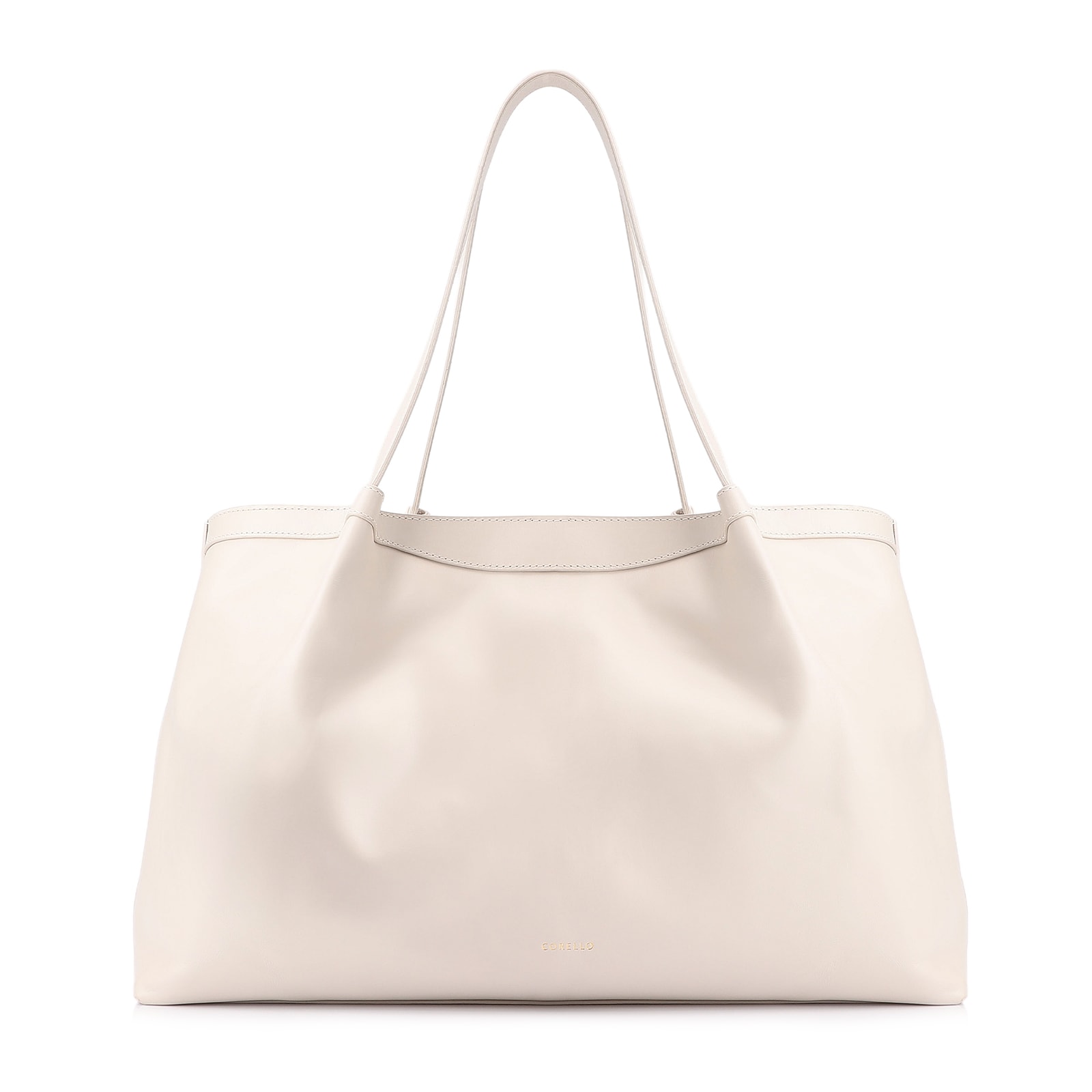 Bolsa Tote Tressê Couro Off White