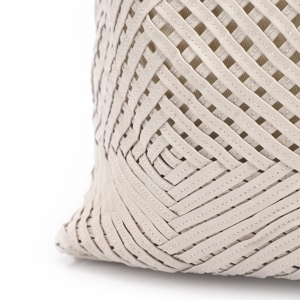 Bolsa Tote Tressê Couro Off White - imagem 7