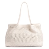 Bolsa Tote Tressê Couro Off White