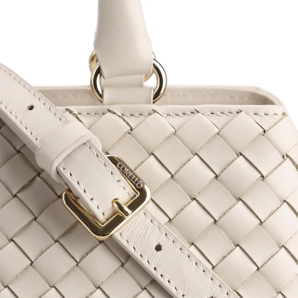 Bolsa Tote Tressê Couro Off White - imagem 7