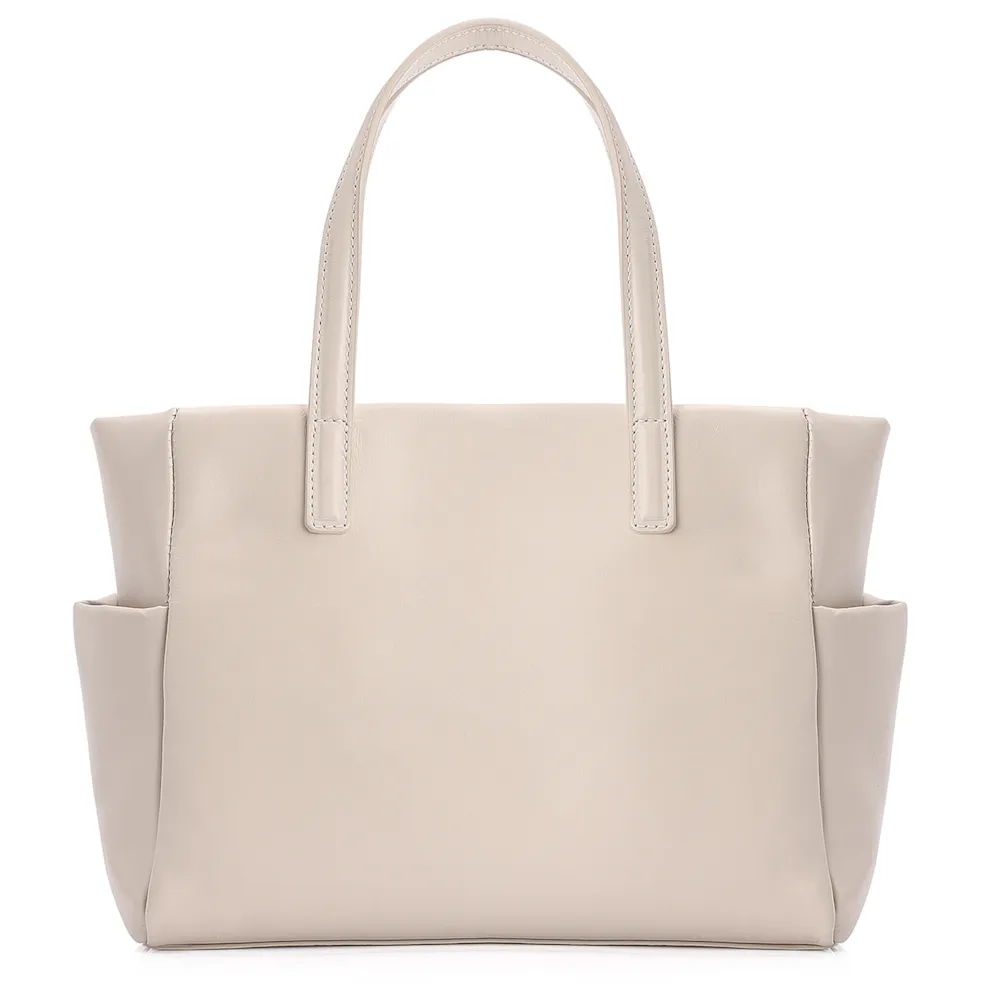 Bolsa Tote Tressê Couro Off White - imagem 3