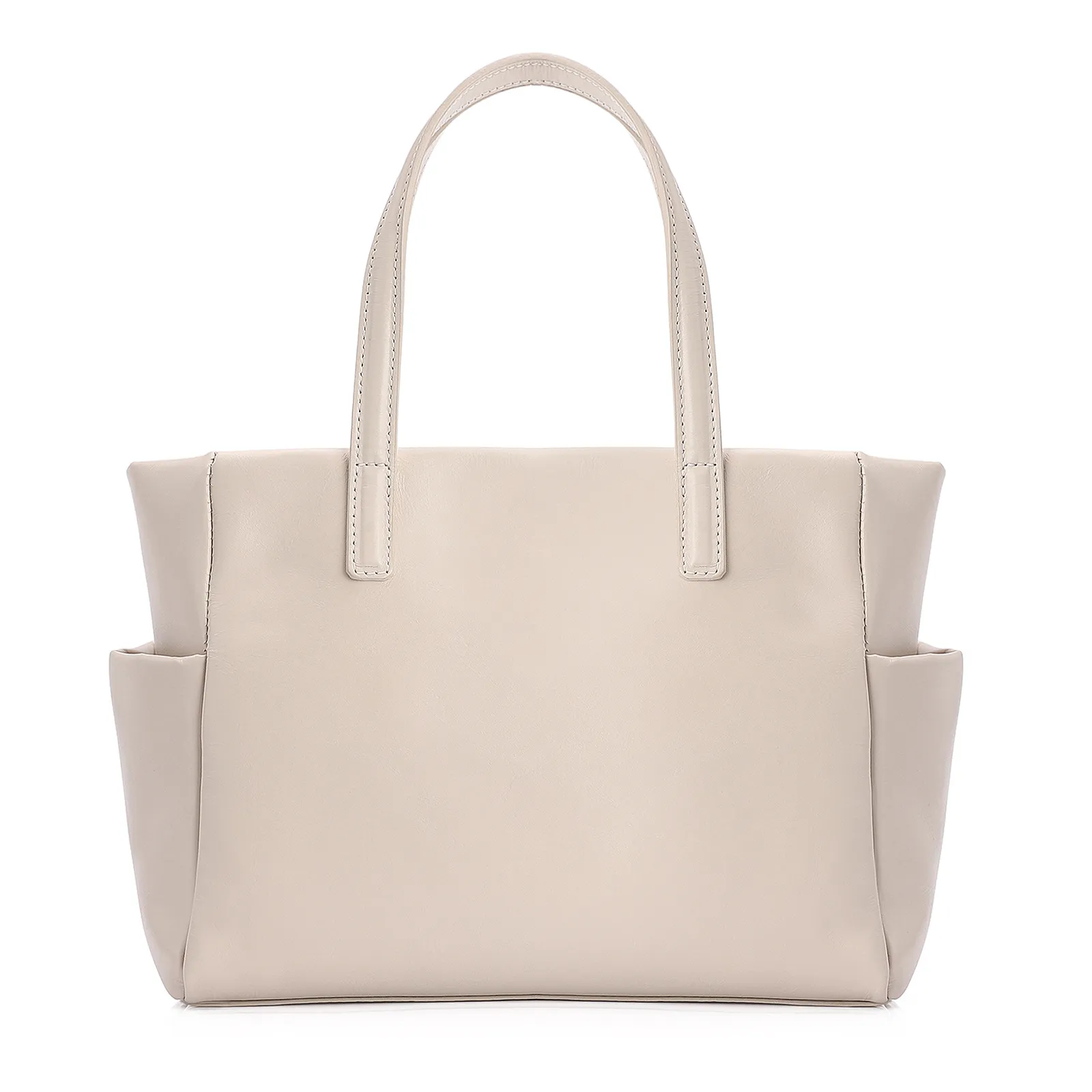 Bolsa Tote Tressê Couro Off White