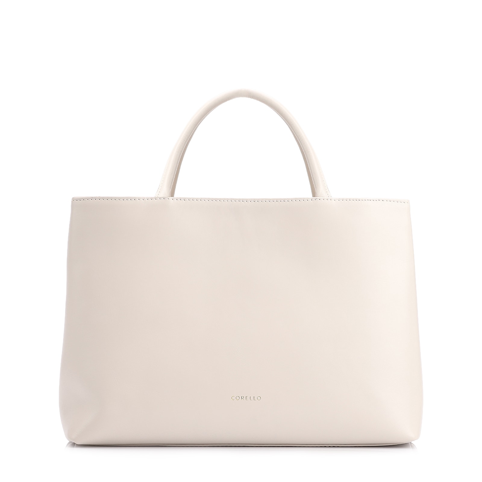 Bolsa Tote Tressê Couro Off White