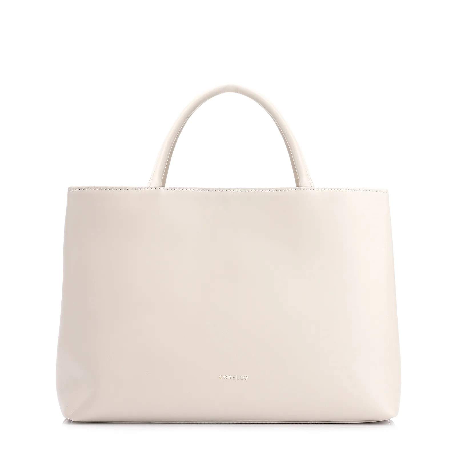 Bolsa Tote Tressê Couro Off White