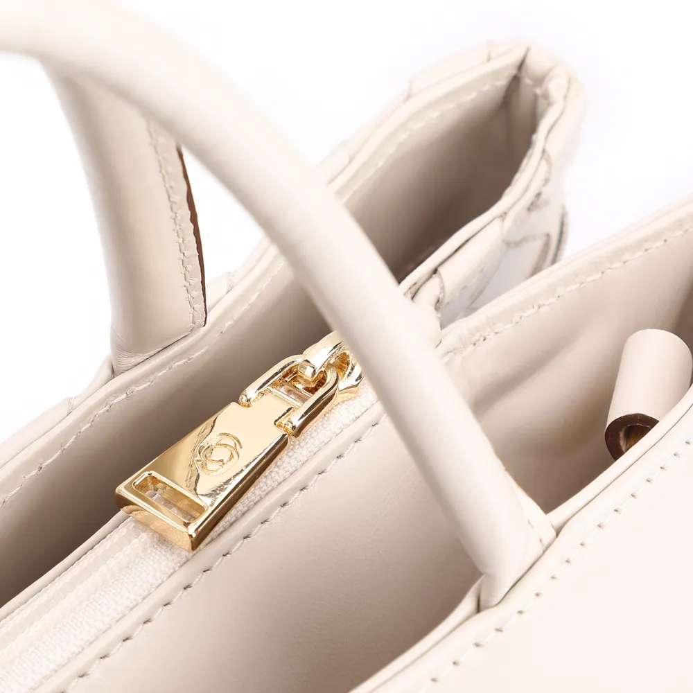 Bolsa Tote Tressê Couro Off White - imagem 6