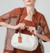 Bolsa Tote Tressê Couro Off White/Caramelo - imagem 2