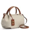 Bolsa Tote Tressê Couro Off White/Caramelo - imagem 3