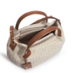 Bolsa Tote Tressê Couro Off White/Caramelo - imagem 5