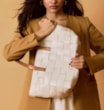 Bolsa Tote Tressê Couro Off White/Marrom - imagem 2