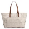 Bolsa Tote Tressê Couro Off White/Marrom - imagem 4
