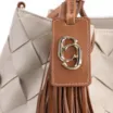 Bolsa Tote Tressê Couro Off White/Marrom - imagem 6