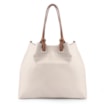 Bolsa Tote Tressê Couro Off White/Marrom - imagem 3