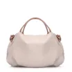 Bolsa Tote Tressê Couro Off White/Marrom - imagem 3