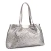 Bolsa Tote Tressê Couro Prata - imagem 2