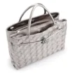 Bolsa Tote Tressê Couro Prata - imagem 4