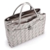 Bolsa Tote Tressê Couro Prata - imagem 4