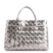 Bolsa Tote Tressê Couro Prata - imagem 1