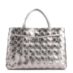 Bolsa Tote Tressê Couro Prata - imagem 1