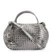 Bolsa Tote Tressê Couro Prata - imagem 1
