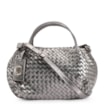 Bolsa Tote Tressê Couro Prata - imagem 1