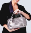 Bolsa Tote Tressê Couro Prata - imagem 2