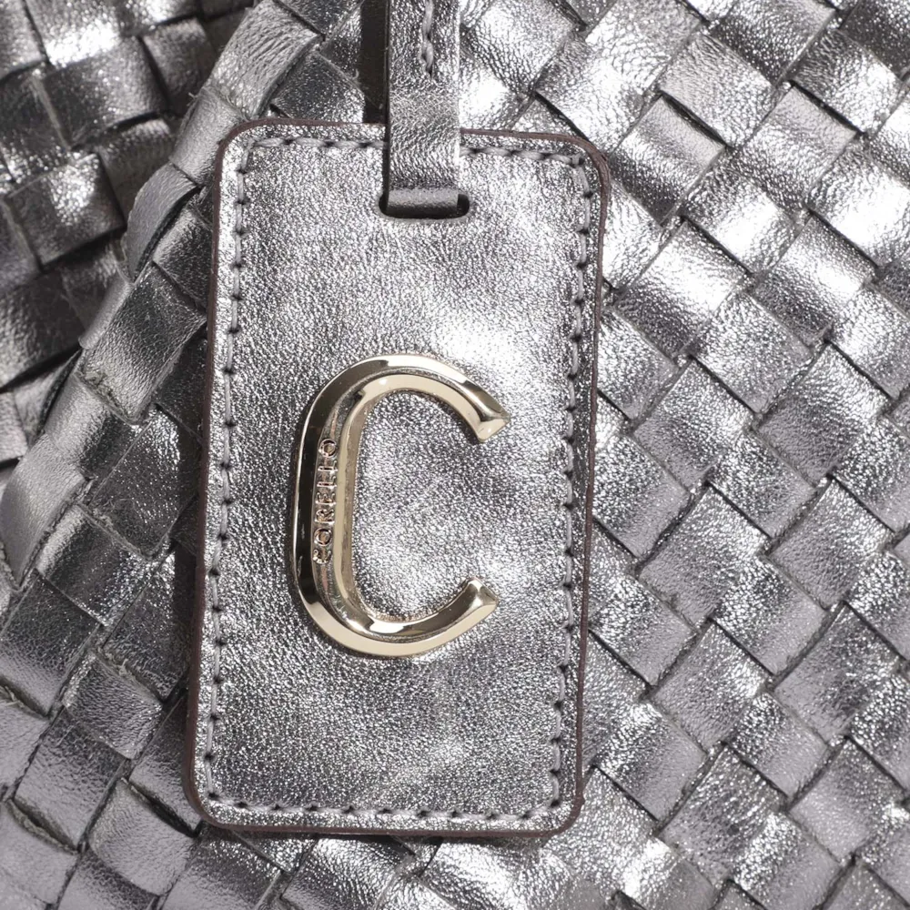 Bolsa Tote Tressê Couro Prata - imagem 6
