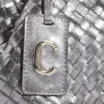 Bolsa Tote Tressê Couro Prata - imagem 6