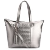 Bolsa Tote Tressê Couro Prata - imagem 1