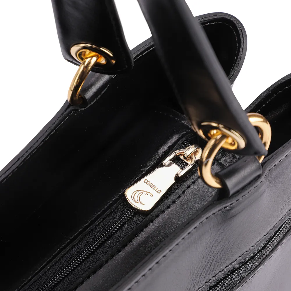 Bolsa Tote Tressê Couro Preto - imagem 5
