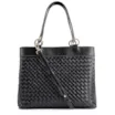 Bolsa Tote Tressê Couro Preto - imagem 1