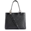 Bolsa Tote Tressê Couro Preto - imagem 1