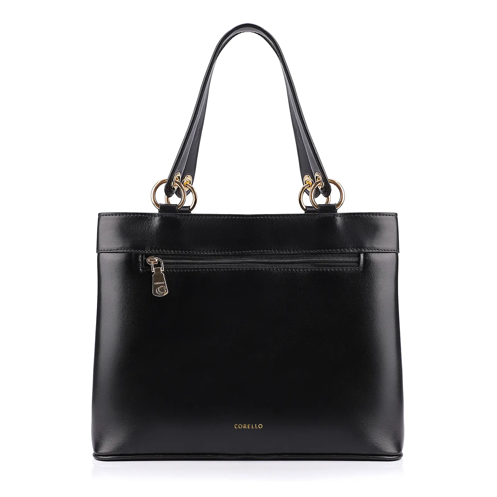 Bolsa Tote Tressê Couro Preto