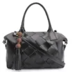Bolsa Tote Tressê Couro Preto - imagem 1