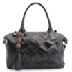 Bolsa Tote Tressê Couro Preto - imagem 1