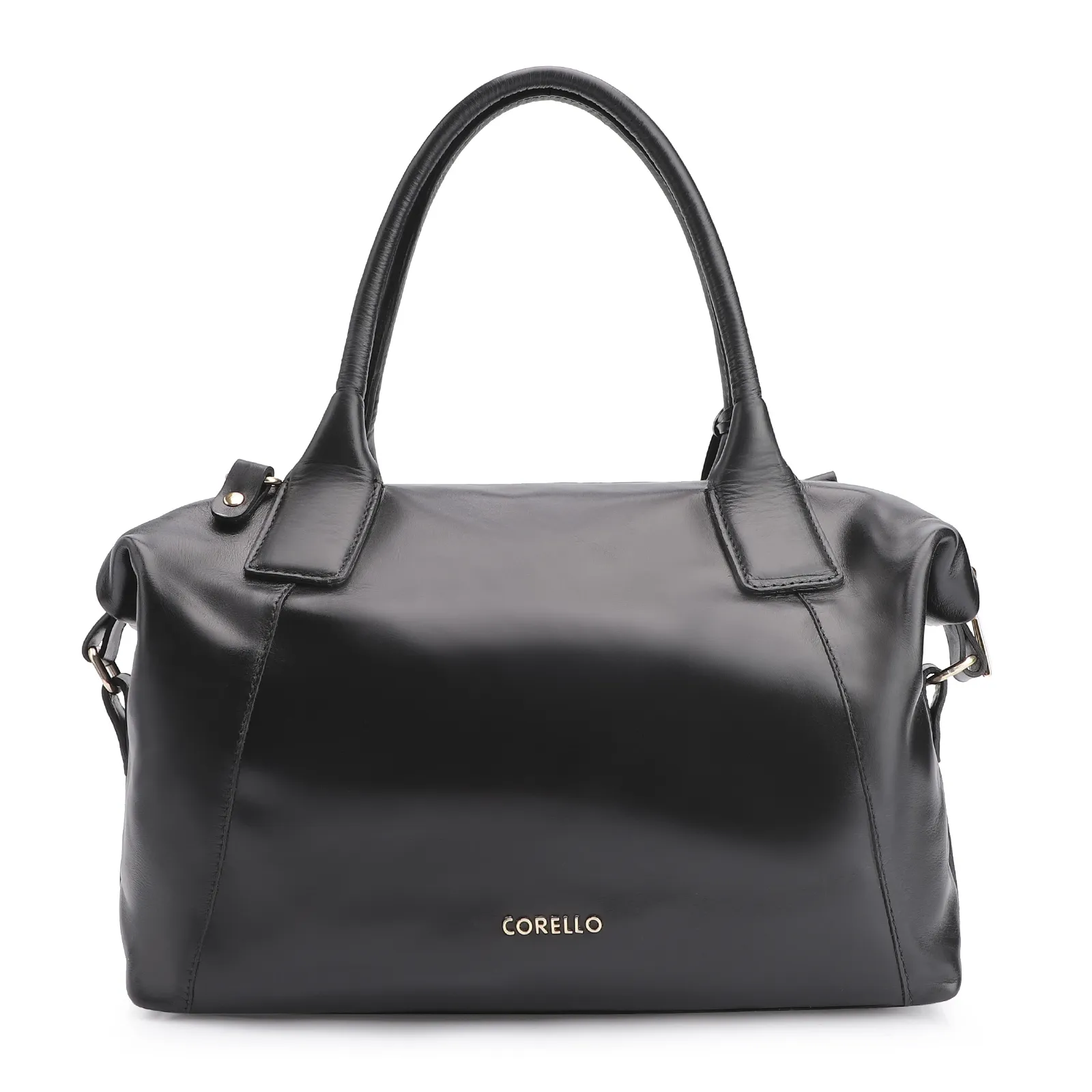 Bolsa Tote Tressê Couro Preto